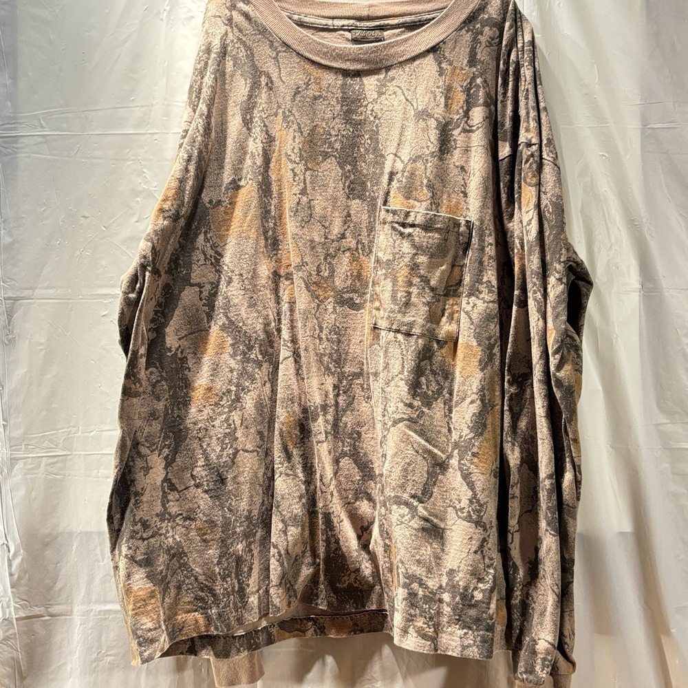 Liberty Shirt Mens Medium Brown Camo Pocket Tee Hunting Advantage Outdoor